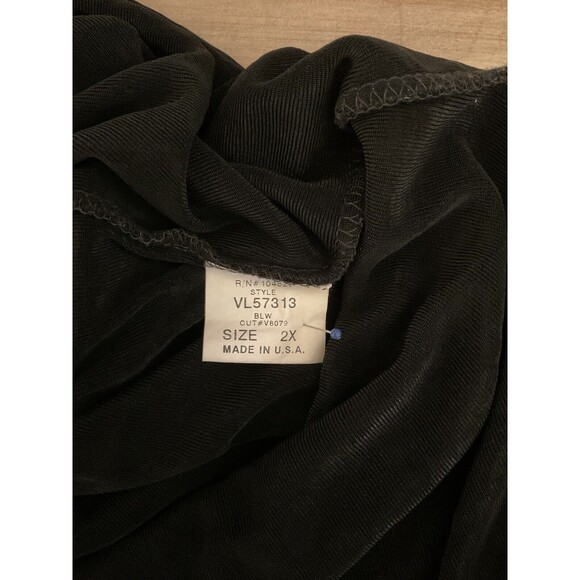 Vikki Vi Womens Black White Stretchy Sleeveless Travel Tunic Top, Size 2X - Picture 10 of 10